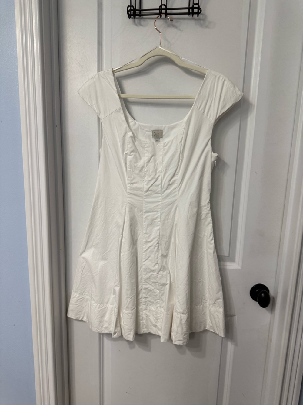a new day White Scoop-Neck Fit & Flare Mini Dress